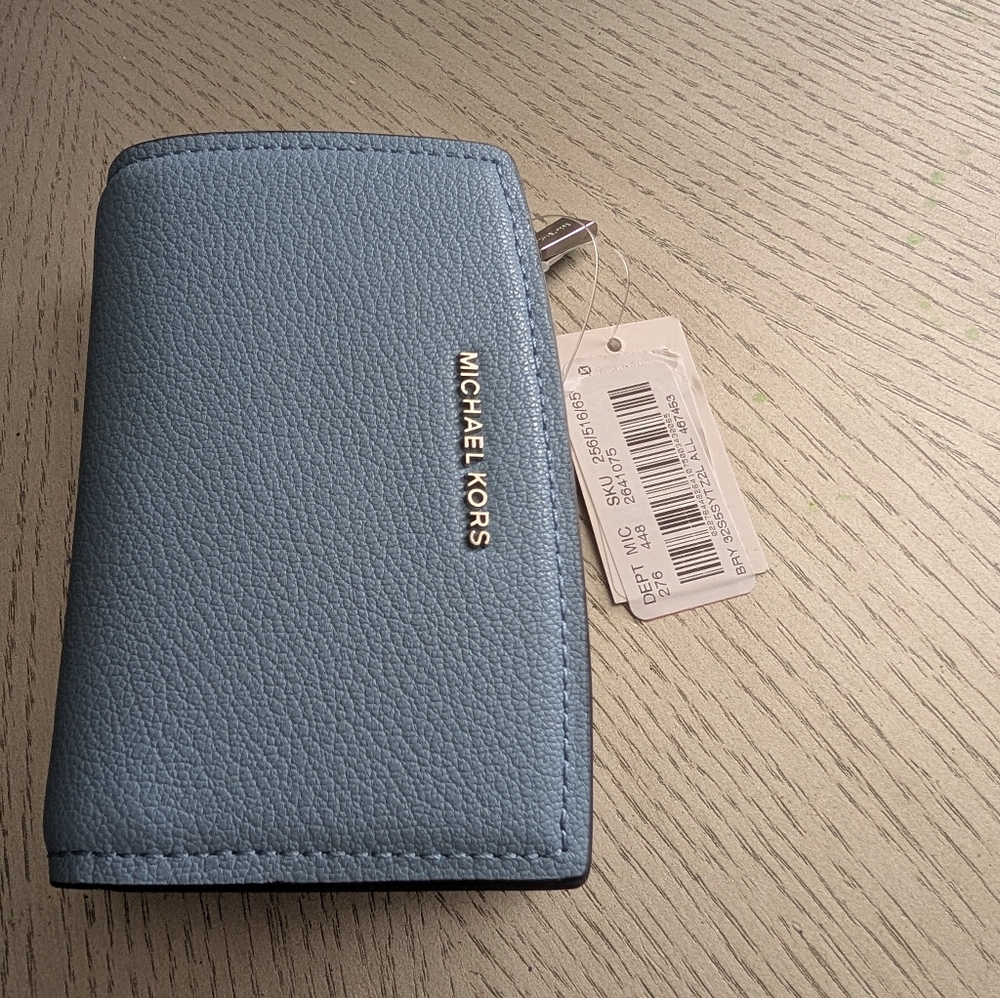 Michael Kors Light Blue Leather Wallet